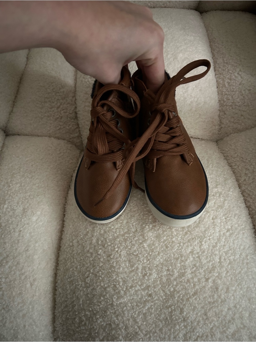 Nautica Kids Brown High-Top Lace-Up Boots